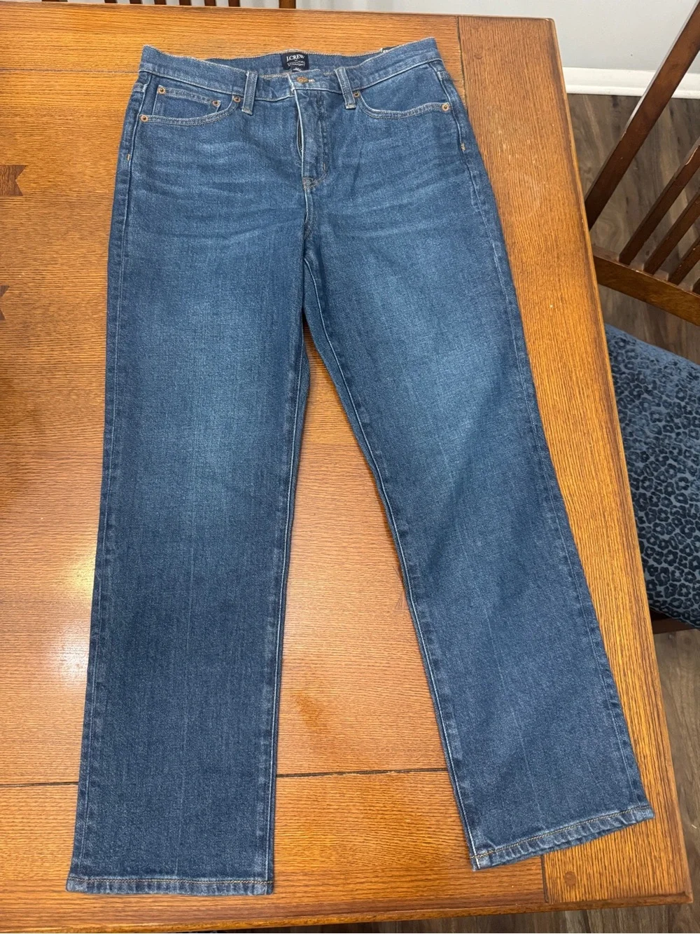 NWT J. Crew Straight-Leg Women's Jeans in Medium Blue Denim